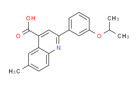 CAS No. 438212-49-8, 2-(3-Isopropoxyphenyl)-6-methylquinoline-4-carboxylic acid