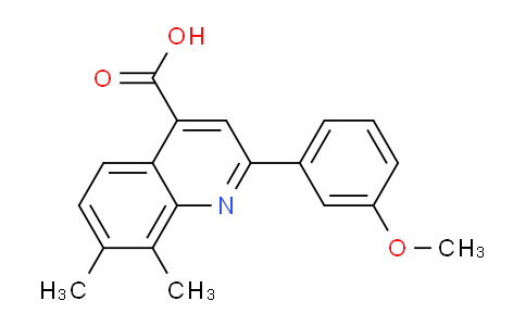 CAS No. 667435-75-8, 2-(3-Methoxyphenyl)-7,8-dimethylquinoline-4-carboxylic acid