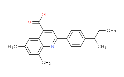 CAS No. 932928-86-4, 2-(4-(sec-Butyl)phenyl)-6,8-dimethylquinoline-4-carboxylic acid