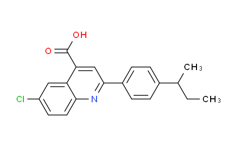 CAS No. 932928-94-4, 2-(4-(sec-Butyl)phenyl)-6-chloroquinoline-4-carboxylic acid