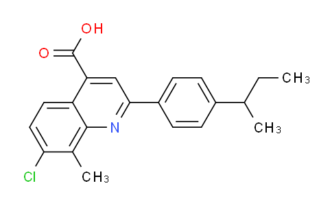 MC687875 | 590350-41-7 | 2-(4-(sec-Butyl)phenyl)-7-chloro-8-methylquinoline-4-carboxylic acid