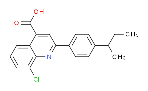 CAS No. 862710-23-4, 2-(4-(sec-Butyl)phenyl)-8-chloroquinoline-4-carboxylic acid