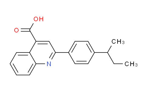 CAS No. 350997-42-1, 2-(4-(sec-Butyl)phenyl)quinoline-4-carboxylic acid