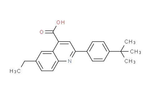 CAS No. 590357-68-9, 2-(4-(tert-Butyl)phenyl)-6-ethylquinoline-4-carboxylic acid