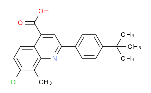 CAS No. 863182-58-5, 2-(4-(tert-Butyl)phenyl)-7-chloro-8-methylquinoline-4-carboxylic acid