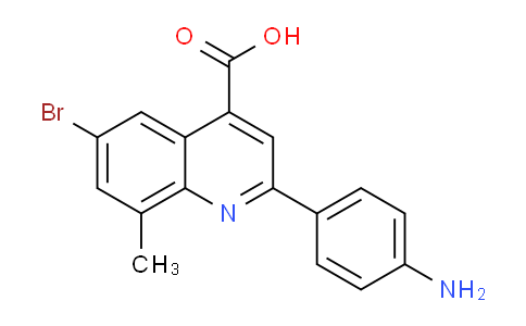 CAS No. 1160264-26-5, 2-(4-Aminophenyl)-6-bromo-8-methylquinoline-4-carboxylic acid