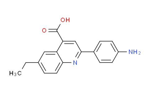 CAS No. 590358-31-9, 2-(4-Aminophenyl)-6-ethylquinoline-4-carboxylic acid