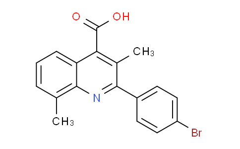 CAS No. 522594-92-9, 2-(4-Bromophenyl)-3,8-dimethylquinoline-4-carboxylic acid