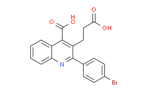 CAS No. 1263215-96-8, 2-(4-Bromophenyl)-3-(2-carboxyethyl)quinoline-4-carboxylic acid