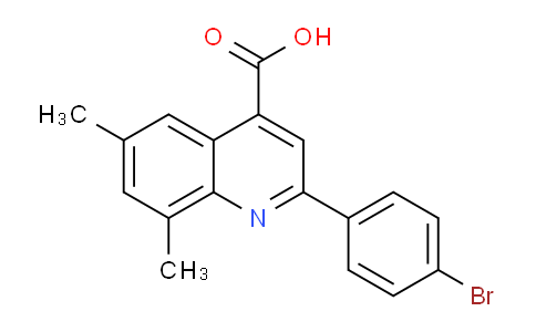 CAS No. 342017-99-6, 2-(4-Bromophenyl)-6,8-dimethylquinoline-4-carboxylic acid