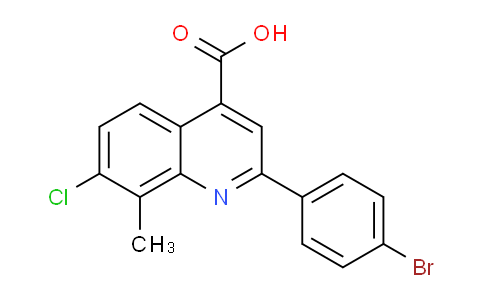 CAS No. 588696-21-3, 2-(4-Bromophenyl)-7-chloro-8-methylquinoline-4-carboxylic acid