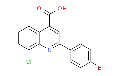 CAS No. 863207-54-9, 2-(4-Bromophenyl)-8-chloroquinoline-4-carboxylic acid