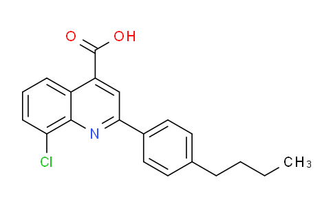 CAS No. 588677-33-2, 2-(4-Butylphenyl)-8-chloroquinoline-4-carboxylic acid