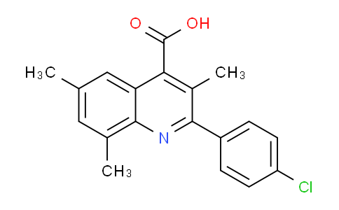 CAS No. 895923-44-1, 2-(4-Chlorophenyl)-3,6,8-trimethylquinoline-4-carboxylic acid
