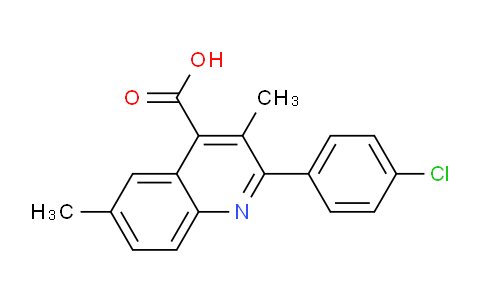 CAS No. 438217-37-9, 2-(4-Chlorophenyl)-3,6-dimethylquinoline-4-carboxylic acid