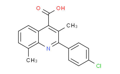 CAS No. 492448-66-5, 2-(4-Chlorophenyl)-3,8-dimethylquinoline-4-carboxylic acid