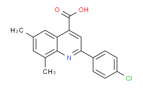 CAS No. 351357-26-1, 2-(4-Chlorophenyl)-6,8-dimethylquinoline-4-carboxylic acid