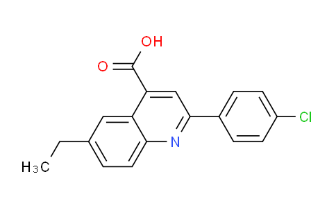 CAS No. 590350-40-6, 2-(4-Chlorophenyl)-6-ethylquinoline-4-carboxylic acid