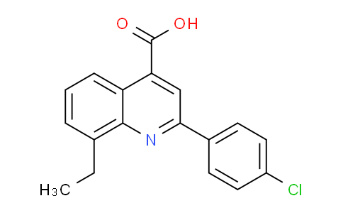 CAS No. 590350-43-9, 2-(4-Chlorophenyl)-8-ethylquinoline-4-carboxylic acid