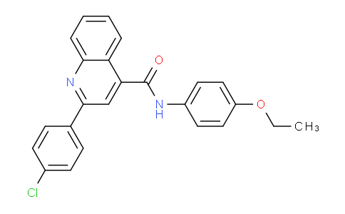 CAS No. 332156-93-1, 2-(4-Chlorophenyl)-N-(4-ethoxyphenyl)quinoline-4-carboxamide