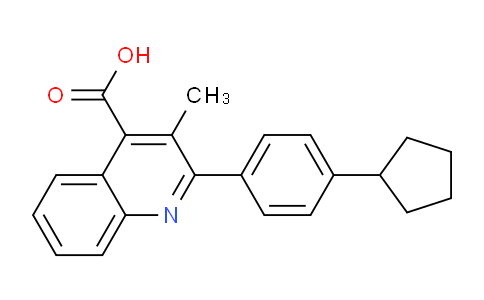 CAS No. 110664-31-8, 2-(4-Cyclopentylphenyl)-3-methylquinoline-4-carboxylic acid