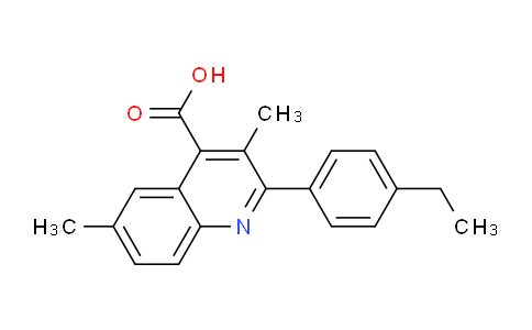 CAS No. 932841-49-1, 2-(4-Ethylphenyl)-3,6-dimethylquinoline-4-carboxylic acid