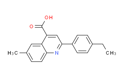 CAS No. 438213-03-7, 2-(4-Ethylphenyl)-6-methylquinoline-4-carboxylic acid