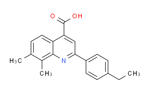 CAS No. 895931-64-3, 2-(4-Ethylphenyl)-7,8-dimethylquinoline-4-carboxylic acid