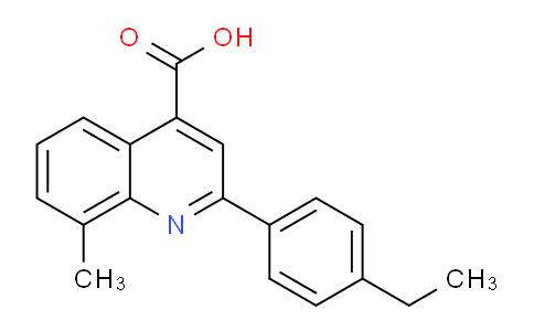 CAS No. 438225-28-6, 2-(4-Ethylphenyl)-8-methylquinoline-4-carboxylic acid