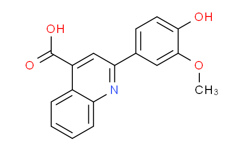 CAS No. 32366-63-5, 2-(4-Hydroxy-3-methoxyphenyl)quinoline-4-carboxylic acid