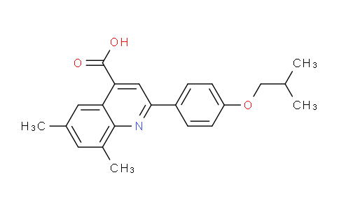 CAS No. 932886-65-2, 2-(4-Isobutoxyphenyl)-6,8-dimethylquinoline-4-carboxylic acid