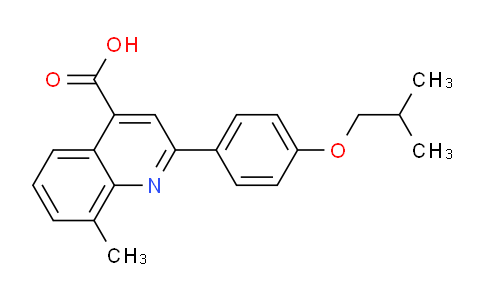 CAS No. 438234-09-4, 2-(4-Isobutoxyphenyl)-8-methylquinoline-4-carboxylic acid
