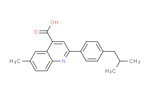 CAS No. 438219-40-0, 2-(4-Isobutylphenyl)-6-methylquinoline-4-carboxylic acid