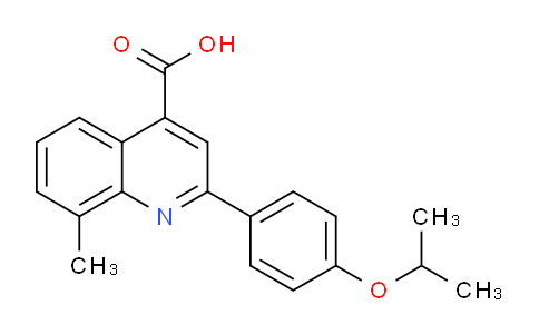 CAS No. 438226-06-3, 2-(4-Isopropoxyphenyl)-8-methylquinoline-4-carboxylic acid