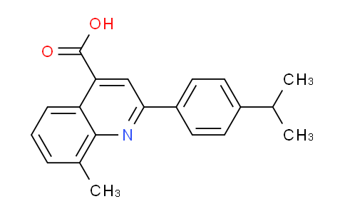 CAS No. 438231-85-7, 2-(4-Isopropylphenyl)-8-methylquinoline-4-carboxylic acid