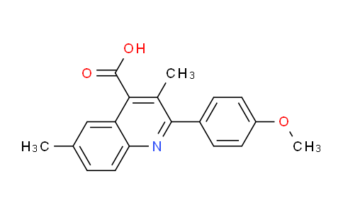 CAS No. 438219-90-0, 2-(4-Methoxyphenyl)-3,6-dimethylquinoline-4-carboxylic acid