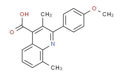 CAS No. 932796-32-2, 2-(4-Methoxyphenyl)-3,8-dimethylquinoline-4-carboxylic acid