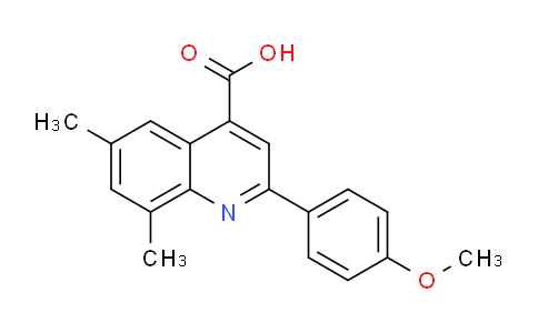 CAS No. 351357-29-4, 2-(4-Methoxyphenyl)-6,8-dimethylquinoline-4-carboxylic acid