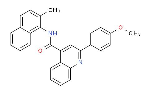 CAS No. 337504-09-3, 2-(4-Methoxyphenyl)-N-(2-methylnaphthalen-1-yl)quinoline-4-carboxamide