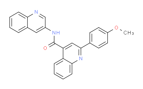 CAS No. 332381-82-5, 2-(4-Methoxyphenyl)-N-(quinolin-3-yl)quinoline-4-carboxamide