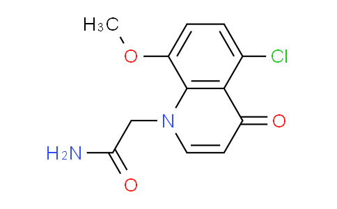 CAS No. 1315345-08-4, 2-(5-Chloro-8-methoxy-4-oxoquinolin-1(4H)-yl)acetamide