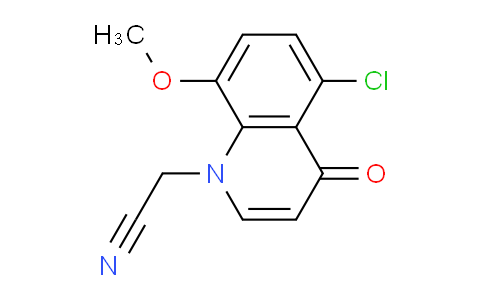 CAS No. 1315349-51-9, 2-(5-Chloro-8-methoxy-4-oxoquinolin-1(4H)-yl)acetonitrile