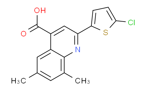 CAS No. 438229-70-0, 2-(5-Chlorothiophen-2-yl)-6,8-dimethylquinoline-4-carboxylic acid