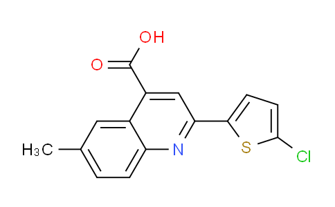 CAS No. 492442-28-1, 2-(5-Chlorothiophen-2-yl)-6-methylquinoline-4-carboxylic acid