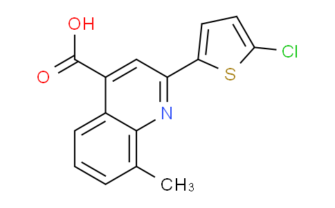 CAS No. 438229-02-8, 2-(5-Chlorothiophen-2-yl)-8-methylquinoline-4-carboxylic acid