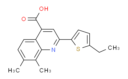 CAS No. 895966-56-0, 2-(5-Ethylthiophen-2-yl)-7,8-dimethylquinoline-4-carboxylic acid