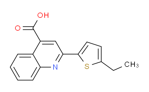 CAS No. 351983-35-2, 2-(5-Ethylthiophen-2-yl)quinoline-4-carboxylic acid