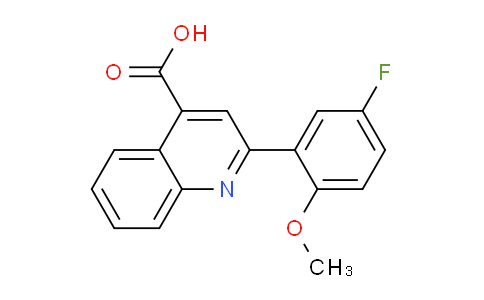 CAS No. 446-77-5, 2-(5-Fluoro-2-methoxyphenyl)quinoline-4-carboxylic acid