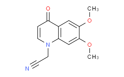 CAS No. 1279206-93-7, 2-(6,7-Dimethoxy-4-oxoquinolin-1(4H)-yl)acetonitrile