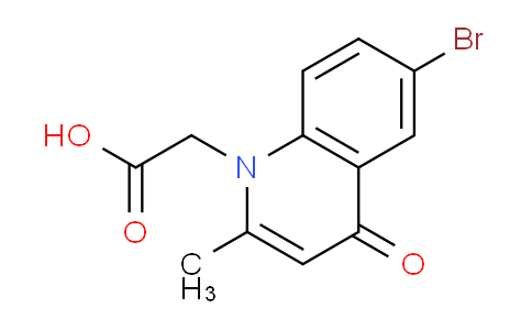 CAS No. 1215543-11-5, 2-(6-Bromo-2-methyl-4-oxoquinolin-1(4H)-yl)acetic acid